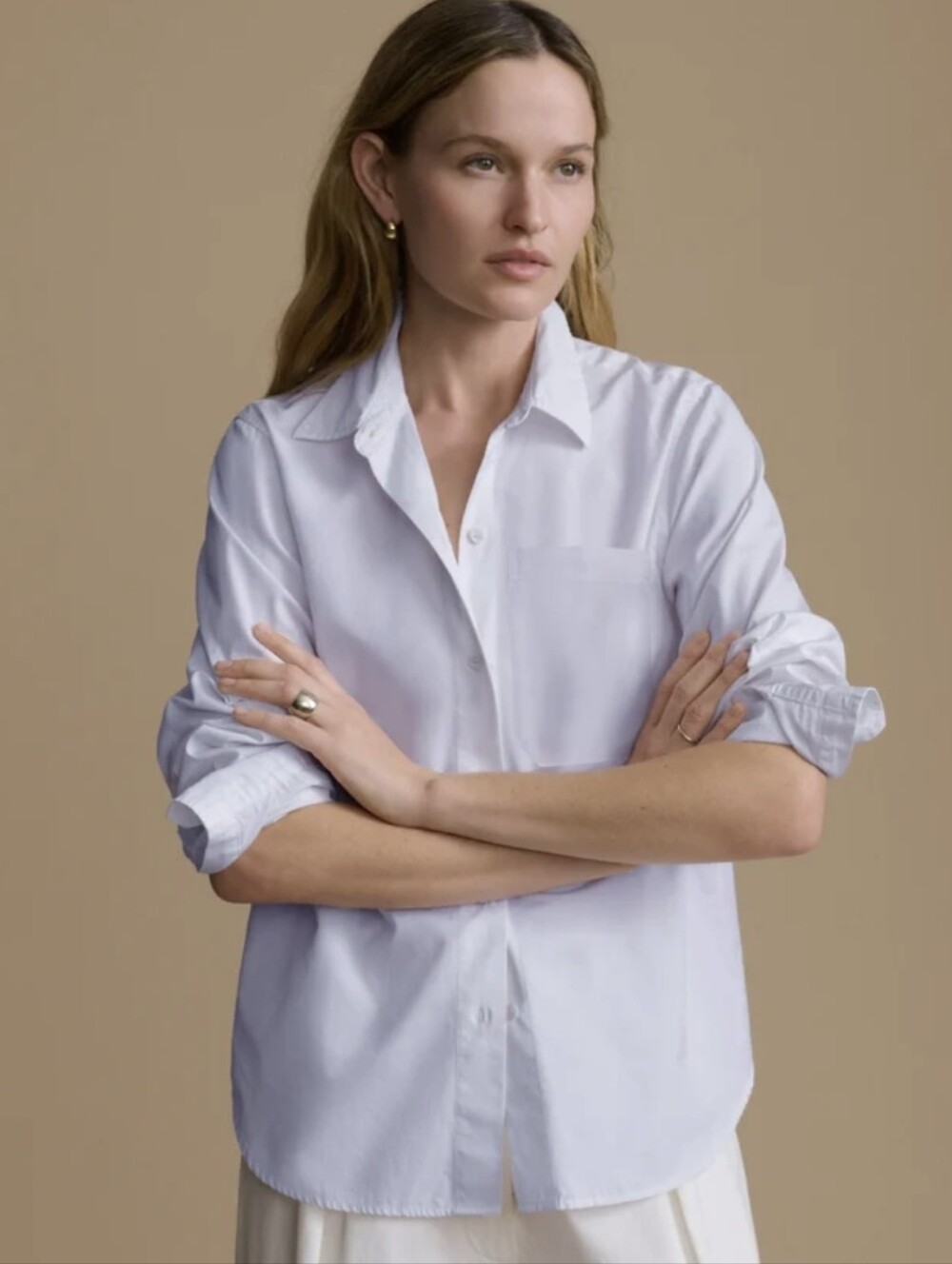 Jenni Kayne Boyfriend Shirt French Blue XXS Long Sleeve Button Up Oversized